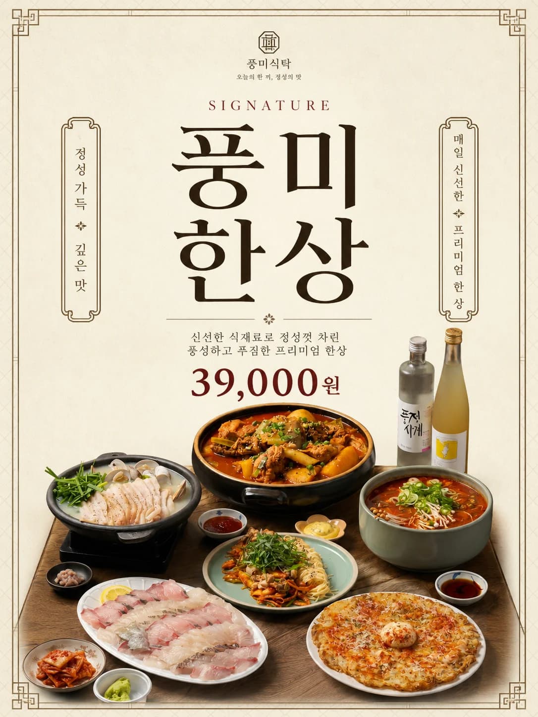 한식 감성 포스터로 만드는 프롬프트