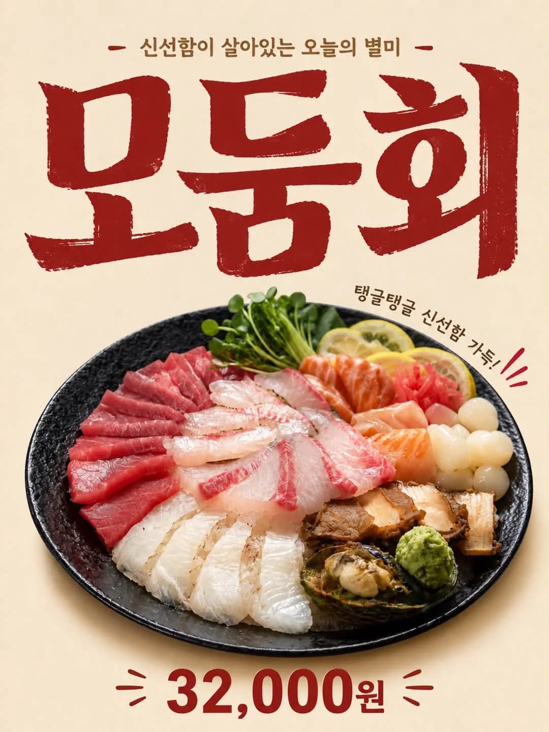 감각적인 한글 타이포 메뉴 포스터로 만드는 프롬프트